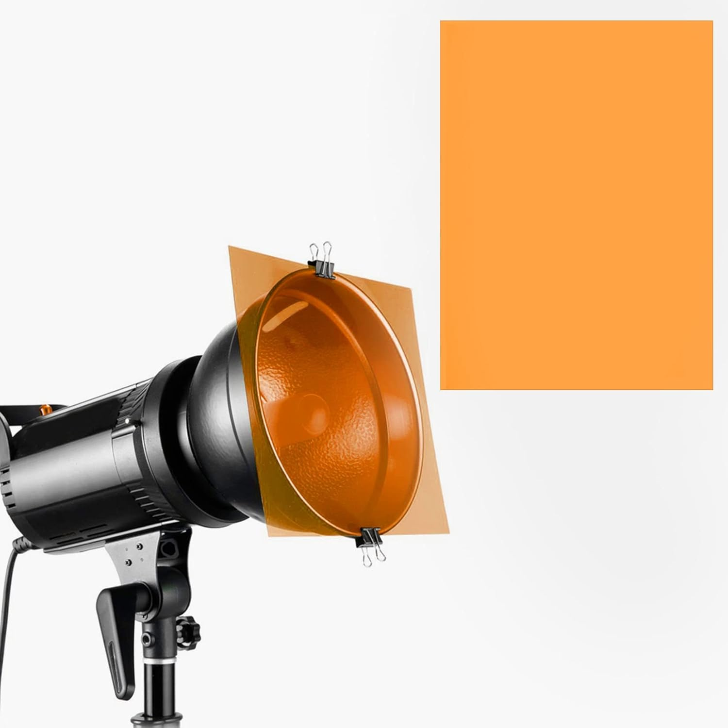 Lystaii 9Pcs Gel Light Filter Color Correction Colored Overlays Transparent Color Film Lighting Gel Filter Plastic Sheets Correction 11.7 by 8.3 Inches for Film, Video, Photo, Stage (Orange) - Dark Blue image number 4