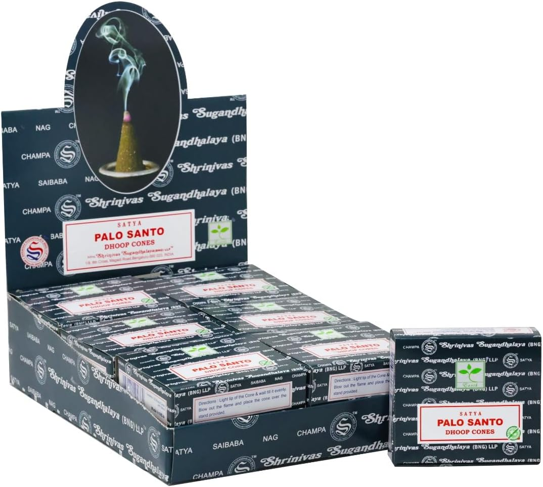 Earth Satya Incense Dhoop Cones (Pack of 12 X 12 Cones) (Green Certified) - Rose Fragnance - Perfect for Worship, Church, Aroma Therapy, Relaxation image number 3