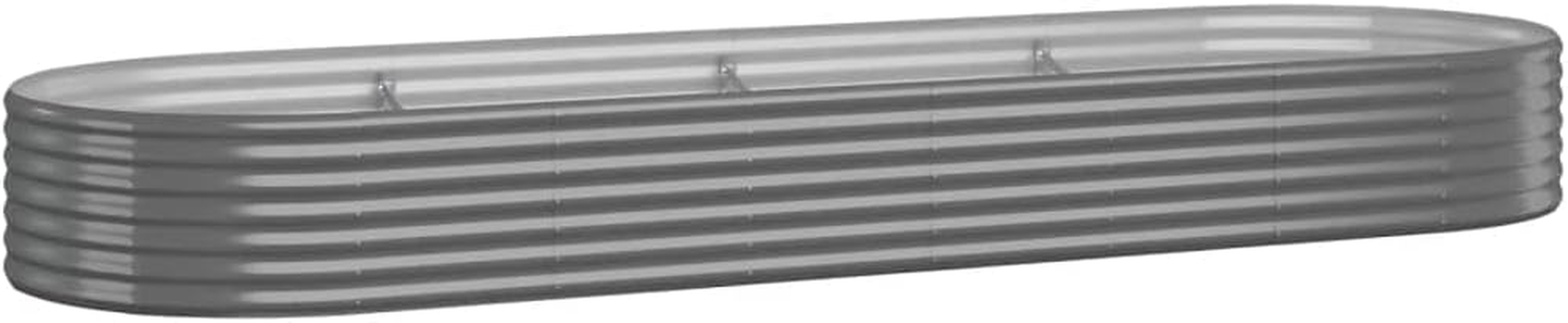 Vidaxl Garden Raised Bed Flower Box - Anthracite Powder-Coated Steel Planter Pot, 507X100X36 Cm, Outdoor Planter Box for Gardens, Balconies, Patios