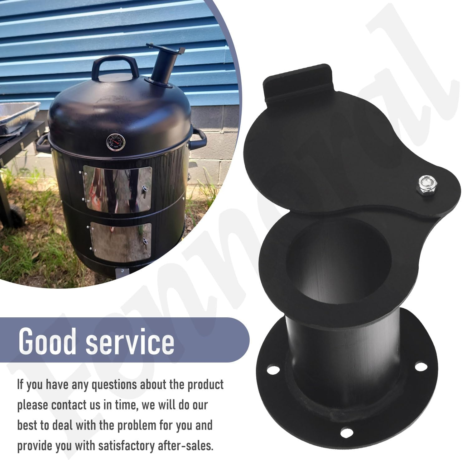 2" Teardrop Flanged Vent Damper,Compatible with UDS Ugly Drum Smoker Lid Exhaust,For UDS 55 Gallon Ugly Drum Smokers image number 2