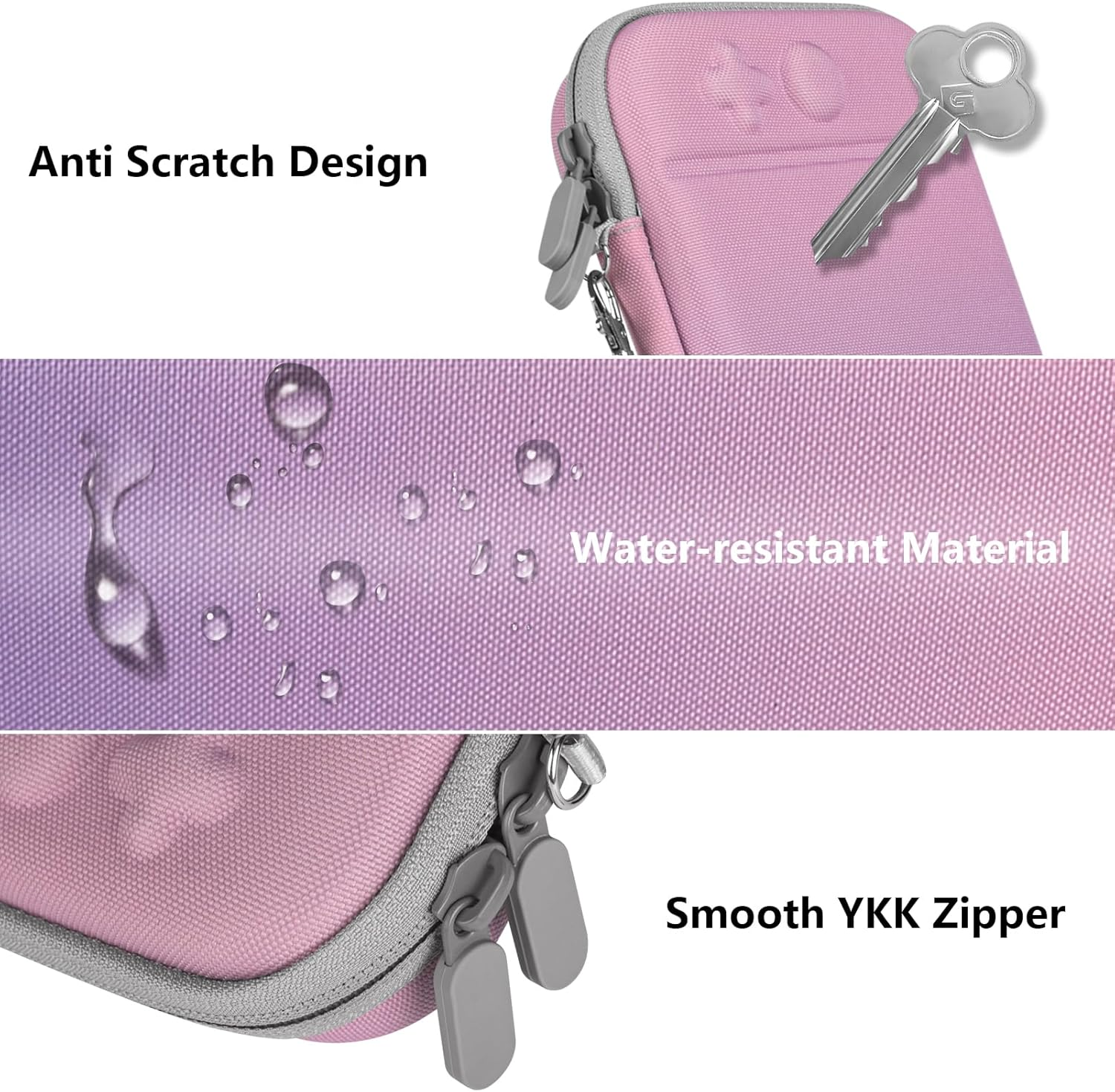 Tcaraersing for Nintendo Switch 2 Protective Travel Carrying Case with 12 X Game Card Slots, 1 Slim Comfortable Grip Cover, 2 Screen Protector, Dedicated Charger & Accessory Storage Pockets， Purple image number 6