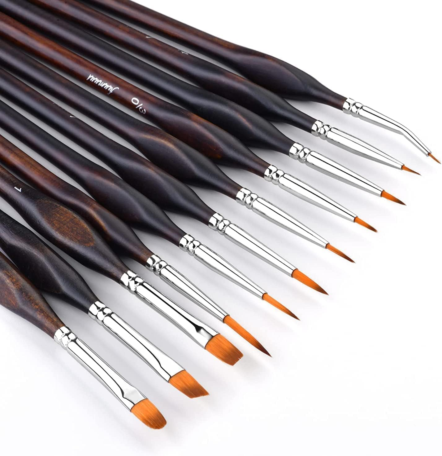 Miniature Detail Paint Brushes - 11Pcs Professional Micro Paint Brushes for Acrylic, Watercolour, Oil, Fine Detailing | Great for Models, Paint by Numbers, Warhammer 40K, DND, Citadel & More image number 5