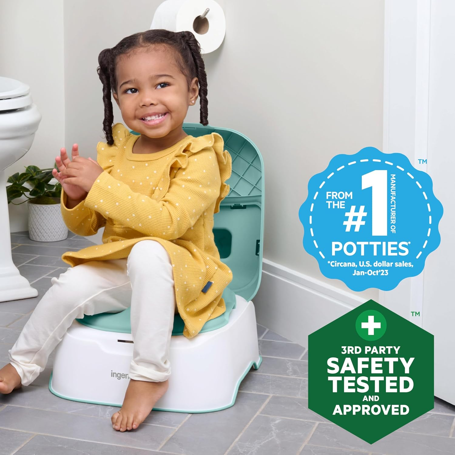 Ingenuity Prepare to Potty 3-In-1 System - Potty Training Toilet, Topper, Step Stool, Easy Setup, for Toddlers Ages 18 Months+ image number 1