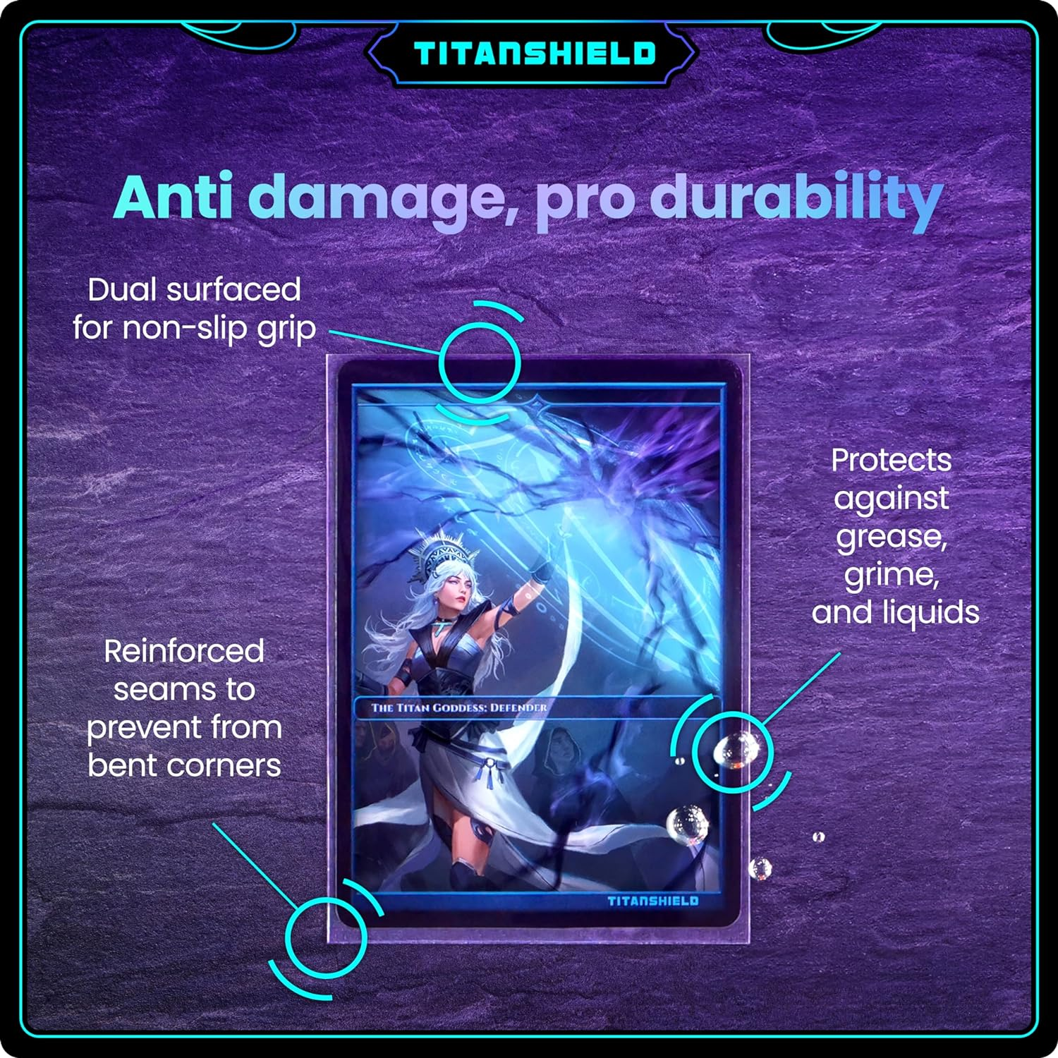 Titanshield (150 Sleeves/Clear) Standard Size Board Game and Matte Trading Card Sleeves Deck Protector for Magic the Gathering MTG, Pokemon, Baseball Collection, Dropmix