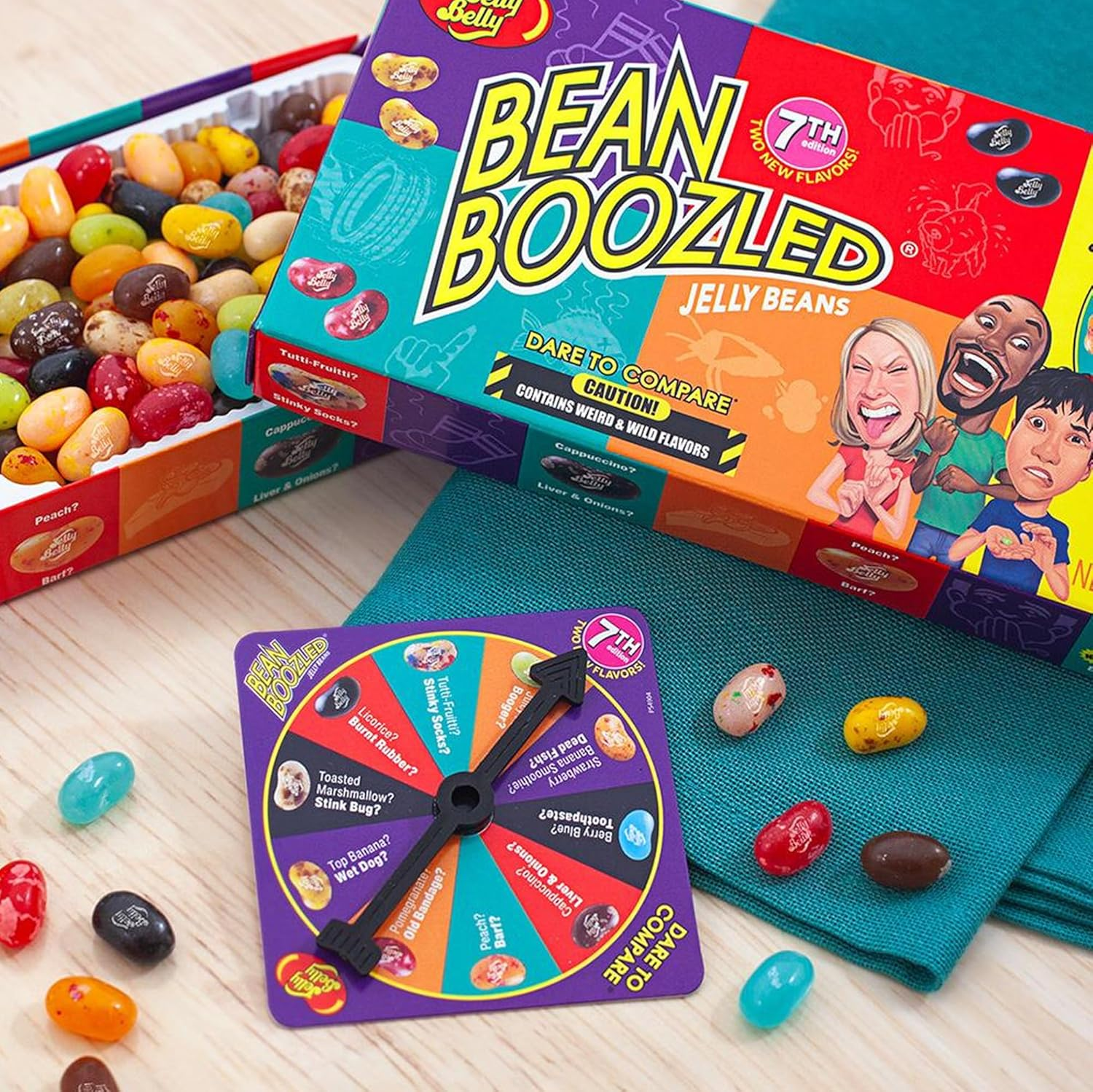 Jelly Belly Bean Boozled 100G with Wheel - American Candy - Bizarre Tastes Challenge - Jelly Beans Challenge - Fun & Extreme Game - Ideal for Parties, EVG/EVJF & Parties image number 2