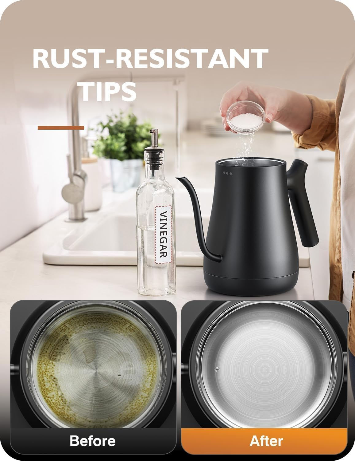 Gooseneck Electric Kettle with Temperature Control, Large LCD Screen, Quick Boiling, Anti-Dry Protection, Stainless Steel Interior, 4-Hour Keep Warm Function &ndash; Ideal for Coffee & Tea Brewing image number 1