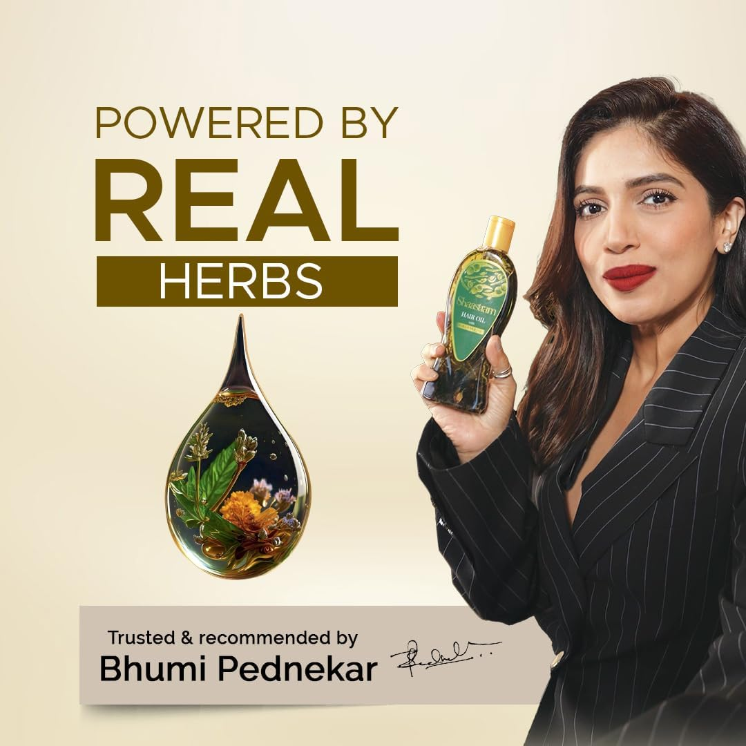 Shaastram Sandalwood Vetiver Herbal Hair Oil with Real Vetiver Roots, Sesame, Brahmi, Ashwagandha Oil Extract & Ayurvedic Herbs | Hair Growth, Breakage Control | Natural Hair Care for Men Women 180Ml image number 1