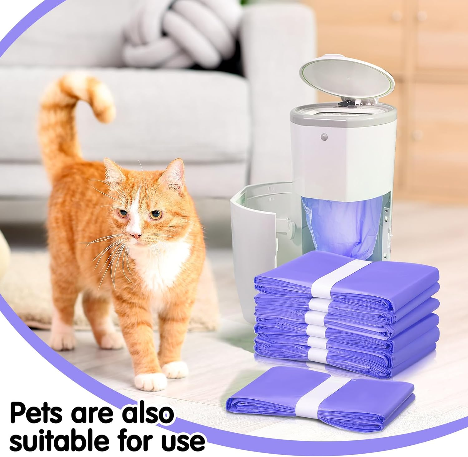 Yeaqee 12 Pack Diaper Pail Refills Bags Compatible with Dekor plus Adult Diaper Pail Liner Baby Scented Diaper Pail Bags Hold up to 7200 Diapers (Purple) - Green image number 5