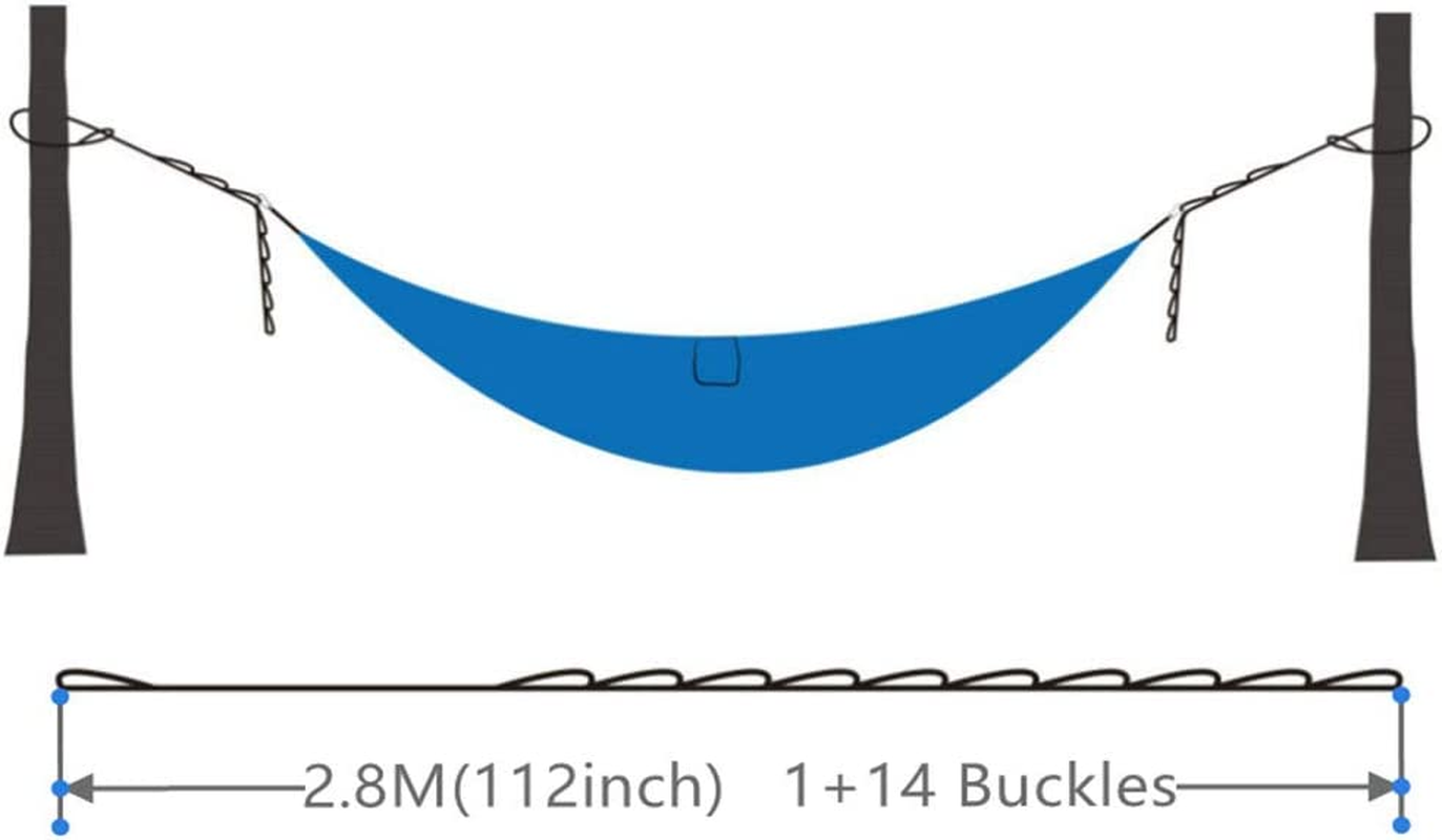 Hammock Strap High Strength Nylon Rope 2.8M*2PCS with 2PCS Strong Carabiners Adjustment Reinforced Yoga Belt Tree Rope image number 1