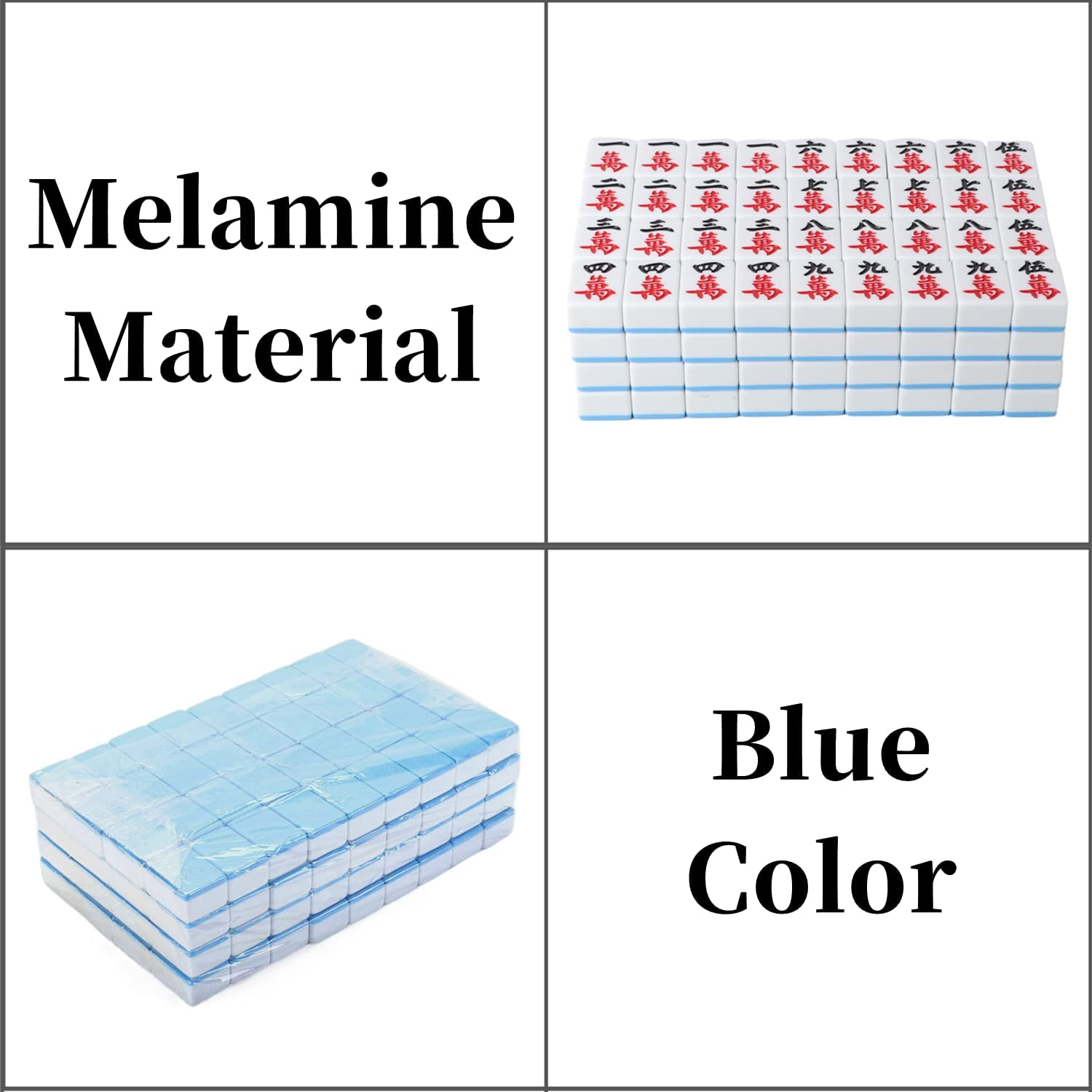 Lesolar Large 42Mm Classic Chinese Mahjong Set 144 Tiles with Case, Portable, Adults/Adolescents, 4 Players, White, English, Manual, None, 37Mm X 29Mm X 4.7Mm image number 5