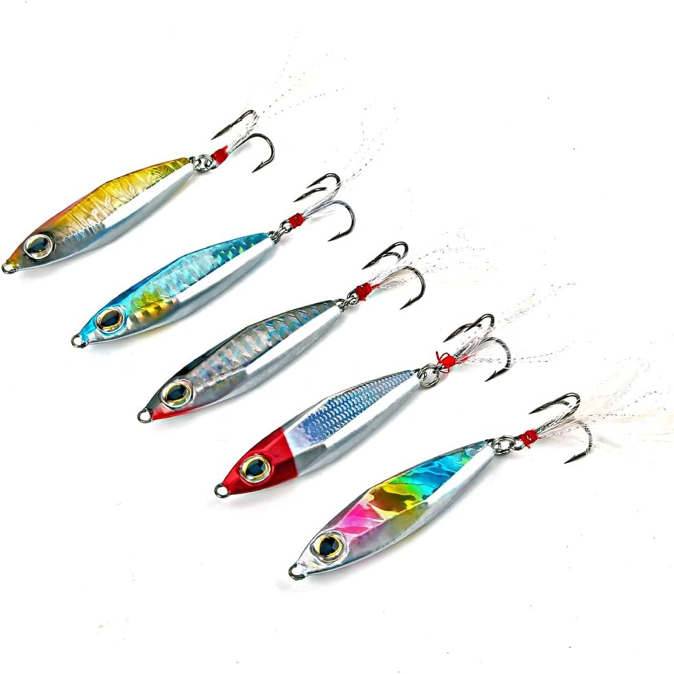 Sougayilang Jigs Fishing Lures Sinking Metal Spoons Micro Jigging Bait image number 2