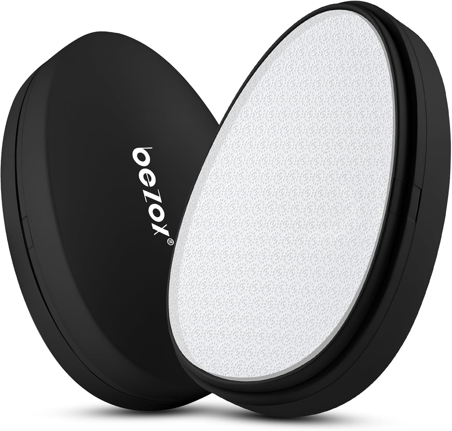 BEZOX Nano Glass Foot File Callus Remover with Cover &ndash; Gentle Glass Foot Pumice Stone, Effective Feet Scrubber for Dead Skin, and Portable Pedi Egg Foot Care Tool - Green