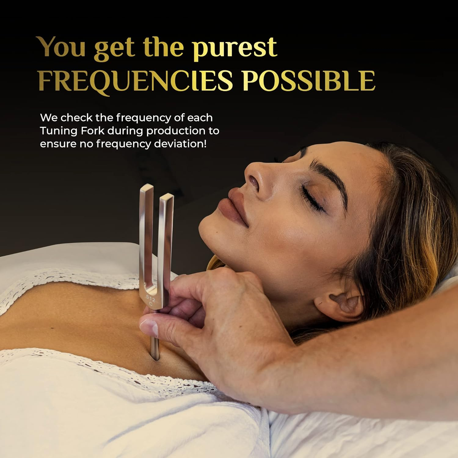 Tuning Forks for Healing (128Hz, 256Hz, 512Hz) &mdash; Body Weighted Tuning Forks Medical for Healing Chakra Set &mdash; Medical Sound Healing Tools, DNA Repair &mdash; Frequency Healing Devices image number 3