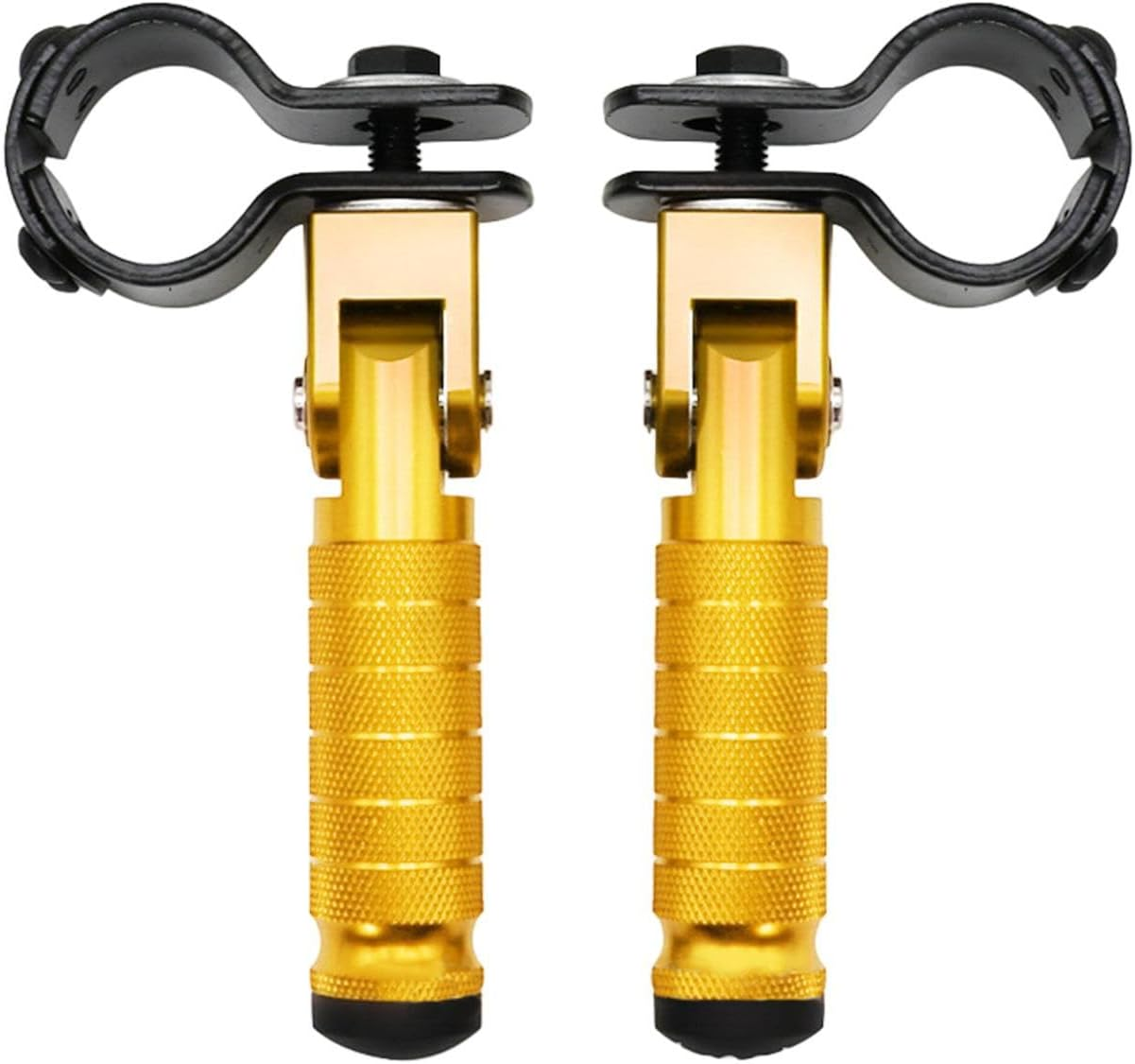 Foot Pegs - 1 Pair Metal Motorcycle Foot Rest - Foldable Motorbike Frame Foot Pegs for Passenger, Bicycles, Scooters, Motorbikes Buniq