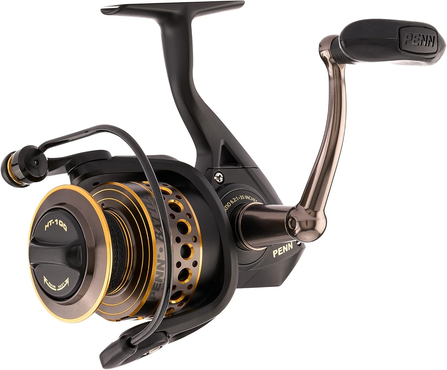 PENN Battle Spinning Reel Kit, Size 5000, Includes Reel Cover and Spare Anodized Aluminum Spool, Right/Left Handle Position, HT-100 Front Drag System image number 6