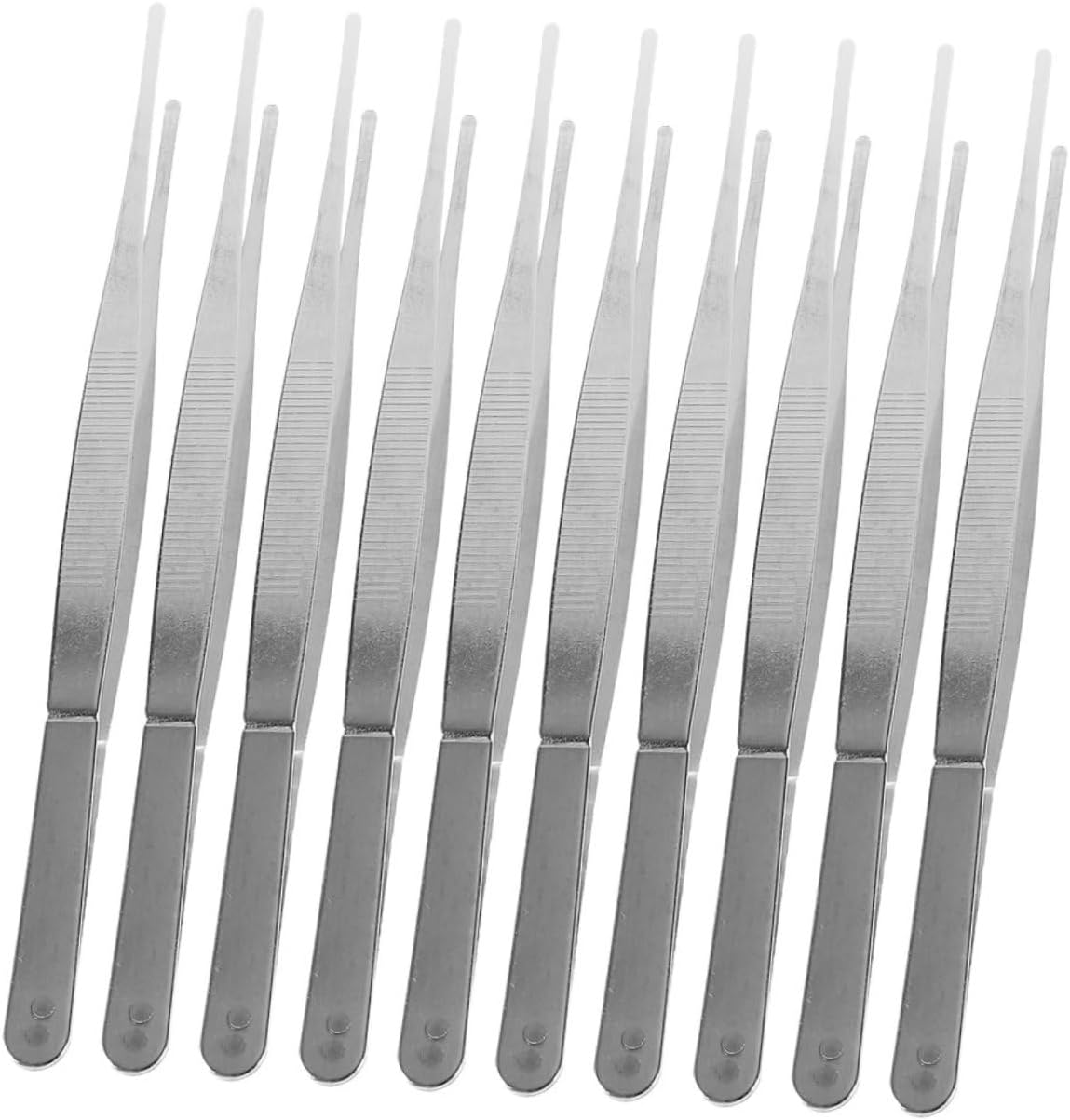 OFFSCH 10Pcs Garden Tweezers for Gardening and Bonsai, 18Cm Thickened Long Straight Tip Planting Tool with Teeth, Multi-Use Portable Craft Tweezer for Gardeners and Plant Care image number 4