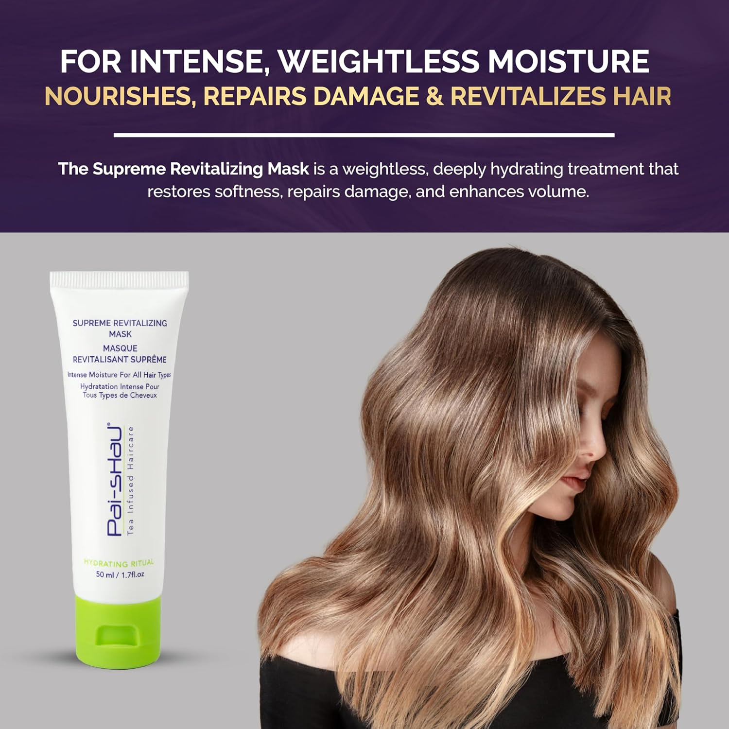 Pai-Shau Biphasic Infusion and Supreme Revitalizing Mask - Oil-Free Hair Rejuvenating Serum and Repairative Hair Treatment Suitable for All Hair Types image number 4