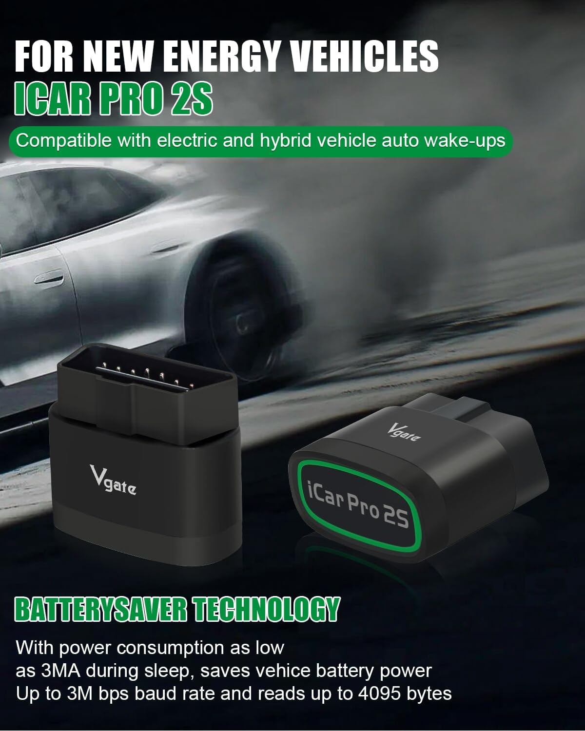 V-Gate Icar Pro 2S Bluetooth 5.2 OBD2 Code Reader OBDII Fault Diagnostic Tool Compatible Car Adapter Check Engine for Ios, Android and Windows image number 6