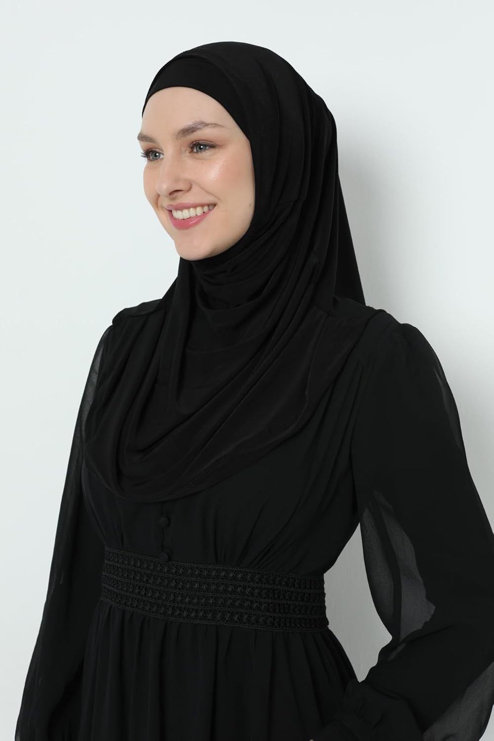 Istanbulstyles Elegant Stretchable Hijab for Women, Instant and Durable, Tailored for Muslim Women Consists of 2Pieces image number 5