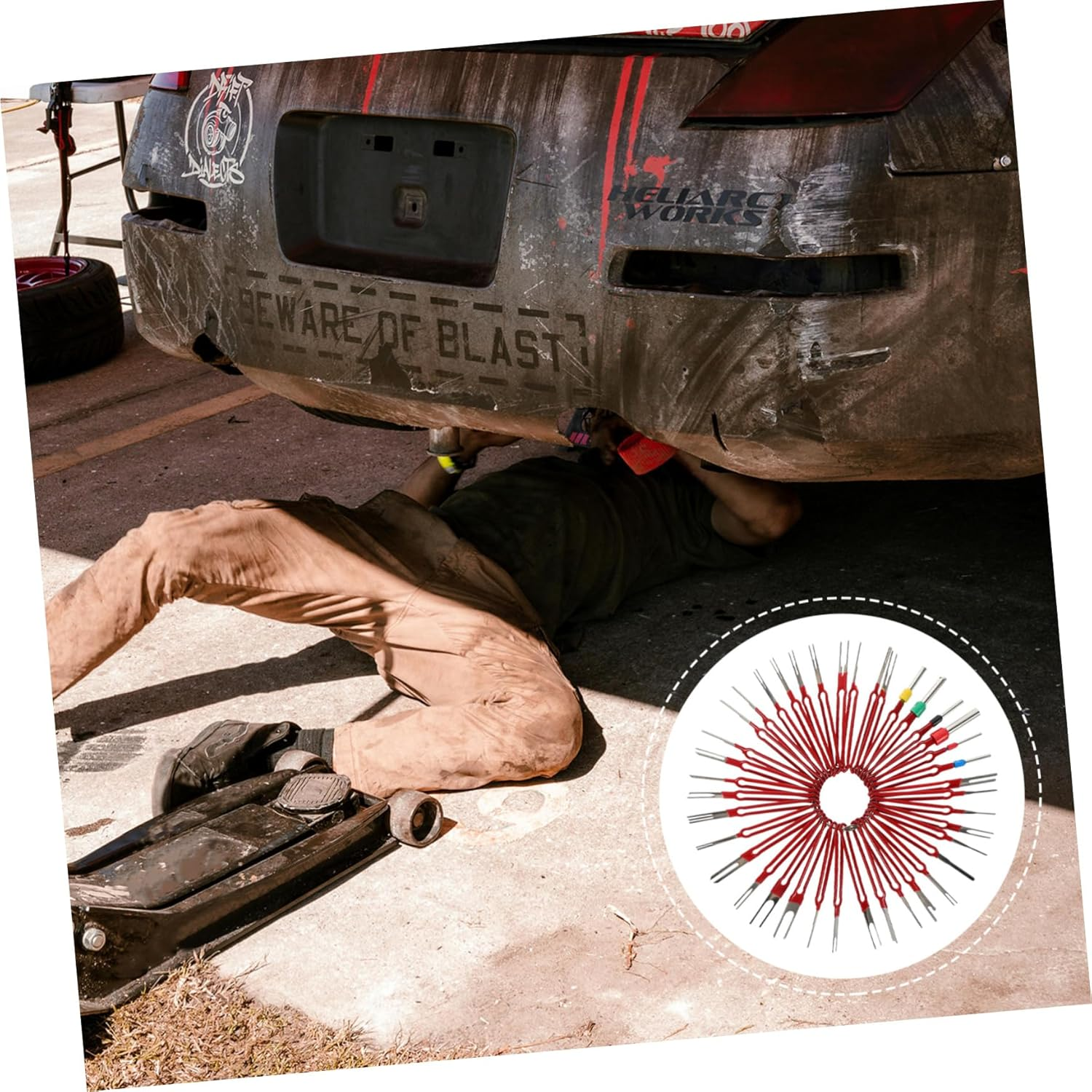 GETAJGHSD 39Pcs Automotive Terminal Pin Remover Tool Car Tools Terminal Ejector Kit image number 2