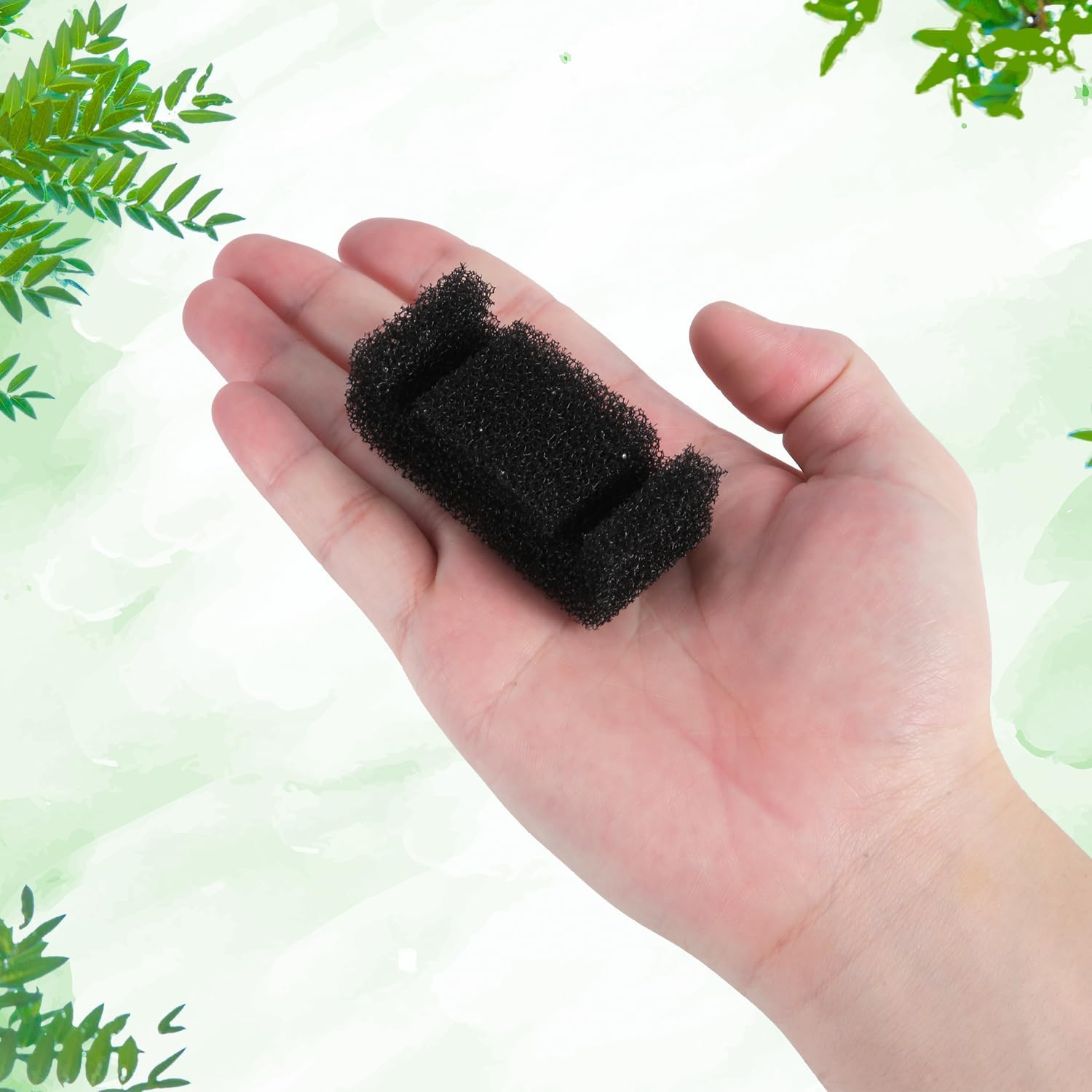 Pack of 16 Sponge Filters for Cat Drinking Fountain, U Shape Replacement Sponge Filter for Cat Drinking Fountain, 2.5 L Stainless Steel Top Water Dispenser for Cats, 2.0 L Drinking Fountain for Pets image number 1