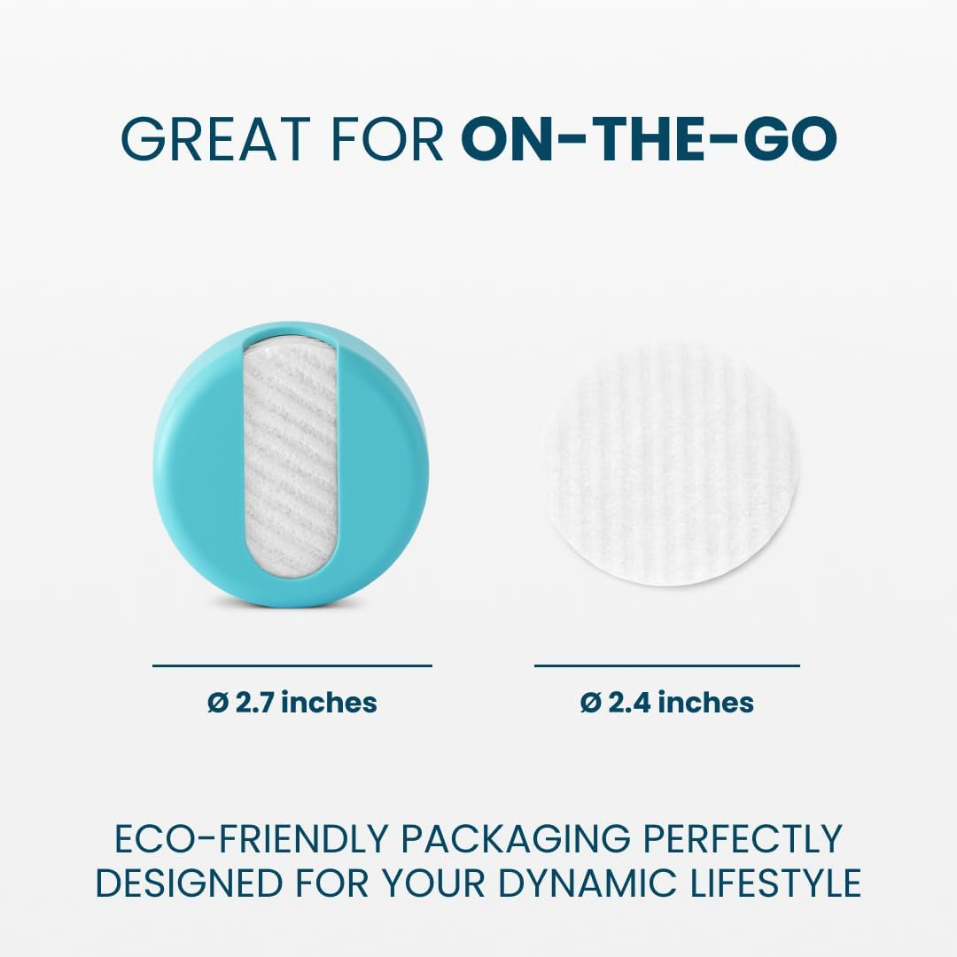 Lastround&reg; Sustainable Reusable Cotton Rounds for Facial Cleansing &ndash; Zero-Waste Eco-Friendly Makeup Remover Pads for All Skin Types with Travel Storage Case - Black image number 2