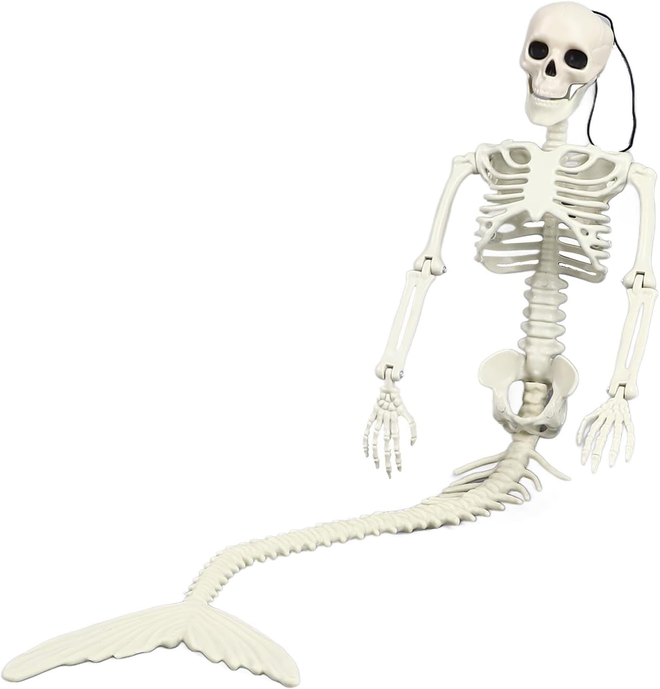 Skeleton, Life Size Skeleton Mermaid Halloween Outdoor Decorations Movable Posable Jointsfull Body Skeleton Mermaid Props,Halloween Skeleton Decorations Full Body Skeleton Mermaid image number 3
