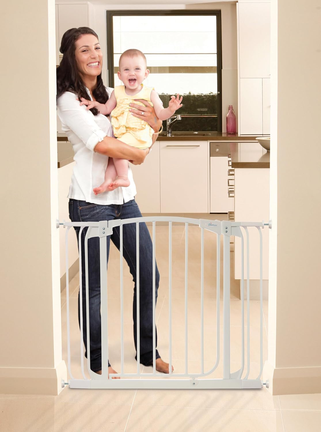 Dreambaby Chelsea Xtra-Tall Security Gate and Extension Set, White image number 1