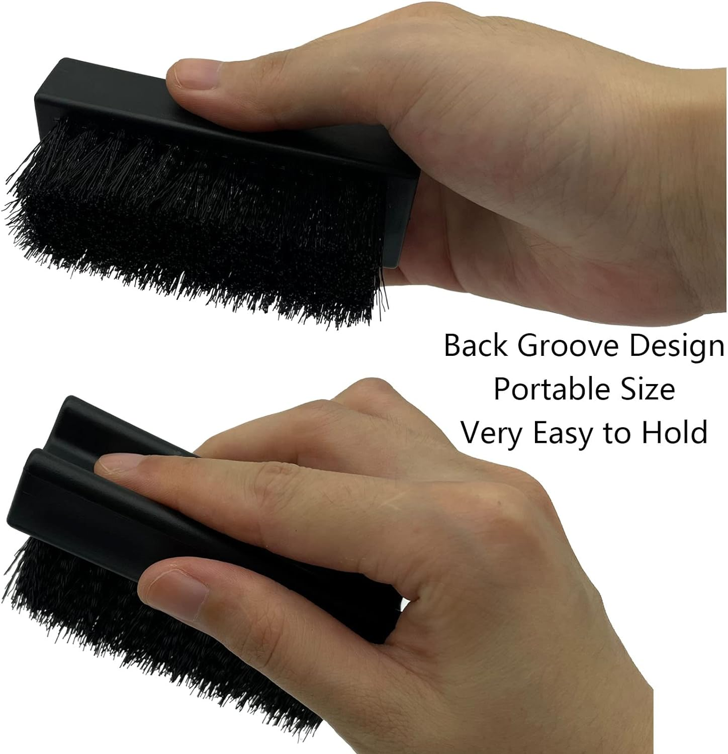 Hand Nail Brush Scrub Cleaning Brushes, 1 Stiff Bristles Heavy Duty Scrubbing Brushes for Tough Grimes, 1 Super Soft Bristles Clean Brushes for Women Child Fingers Fingernails Foot, 2 Pack image number 1