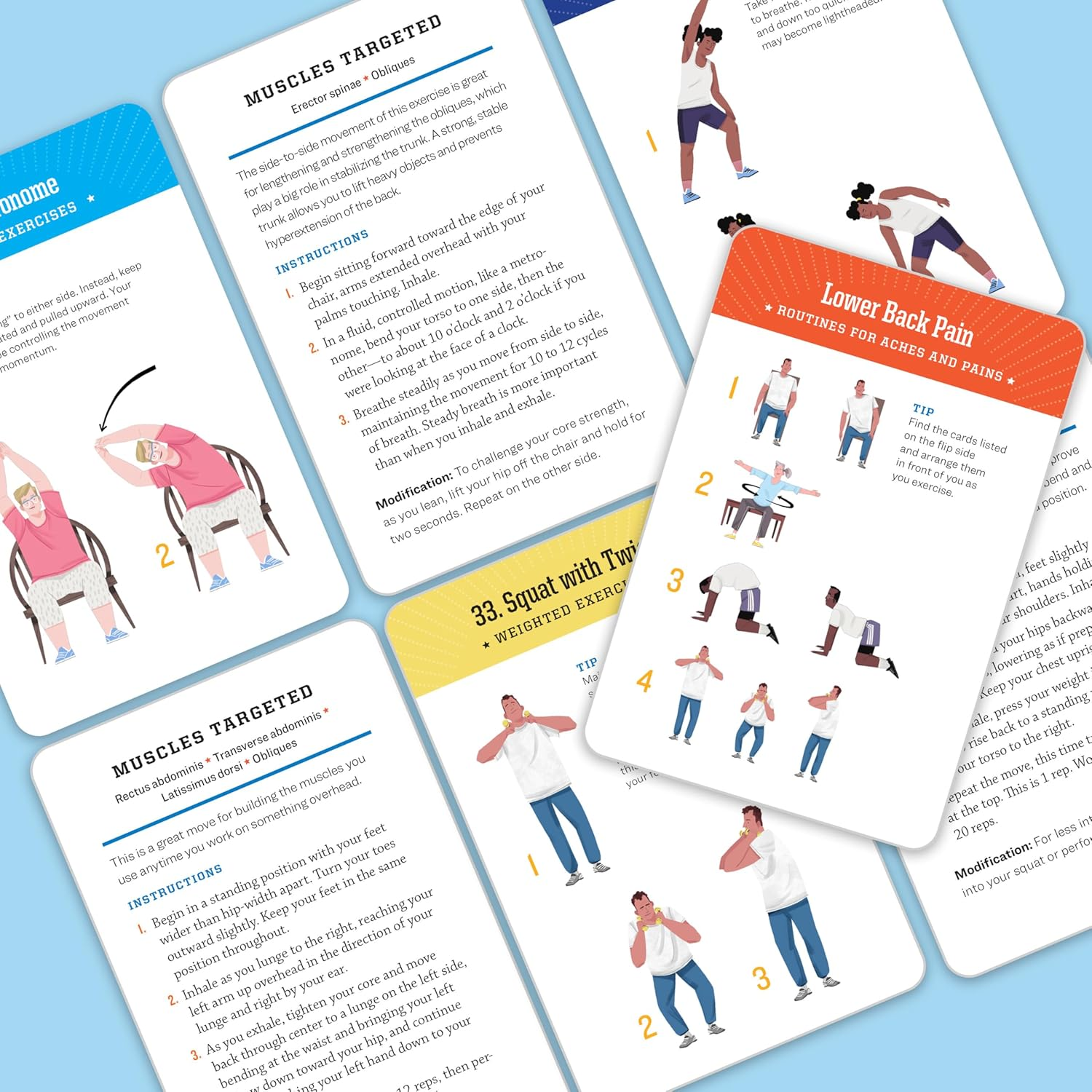 5-Minute Core Exercise Cards for Seniors