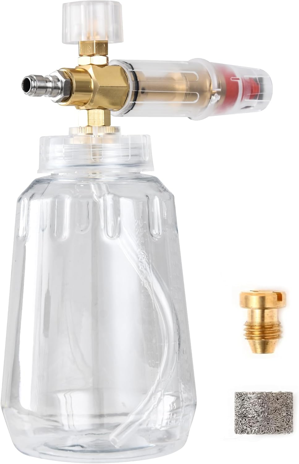 YUET Snow Foam Cannon Lance with 1/4&rdquo; Quick Connect, Adjustable Spray Nozzle Foam Blaster, 1L Bottle, Car Wash Foam Gun for Pressure Washer Application image number 4