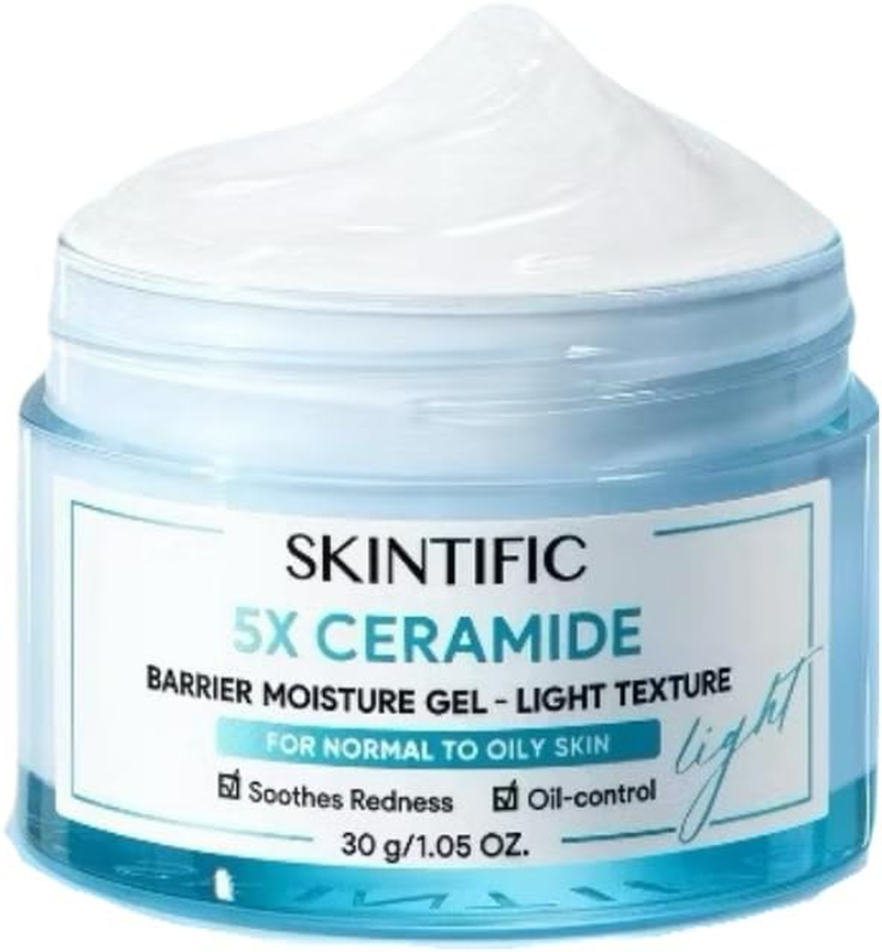 SKINTIFIC 5X Ceramide Barrier Moisture Gel, Light Texture for Normal to Oily Skin, Oil Control, Soothes Redness, 30G/1.05 Oz image number 5