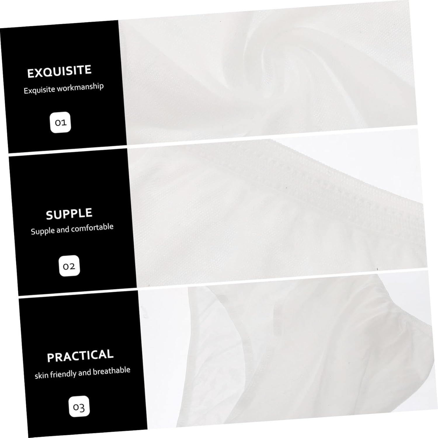 CALLARON 4Pcs Disposable Maternity Underpants XXL Supple Postpartum Care Panties Women Breathable Lightweight Skin-Friendly Pregnancy Underwear for Convenient Travel White image number 1