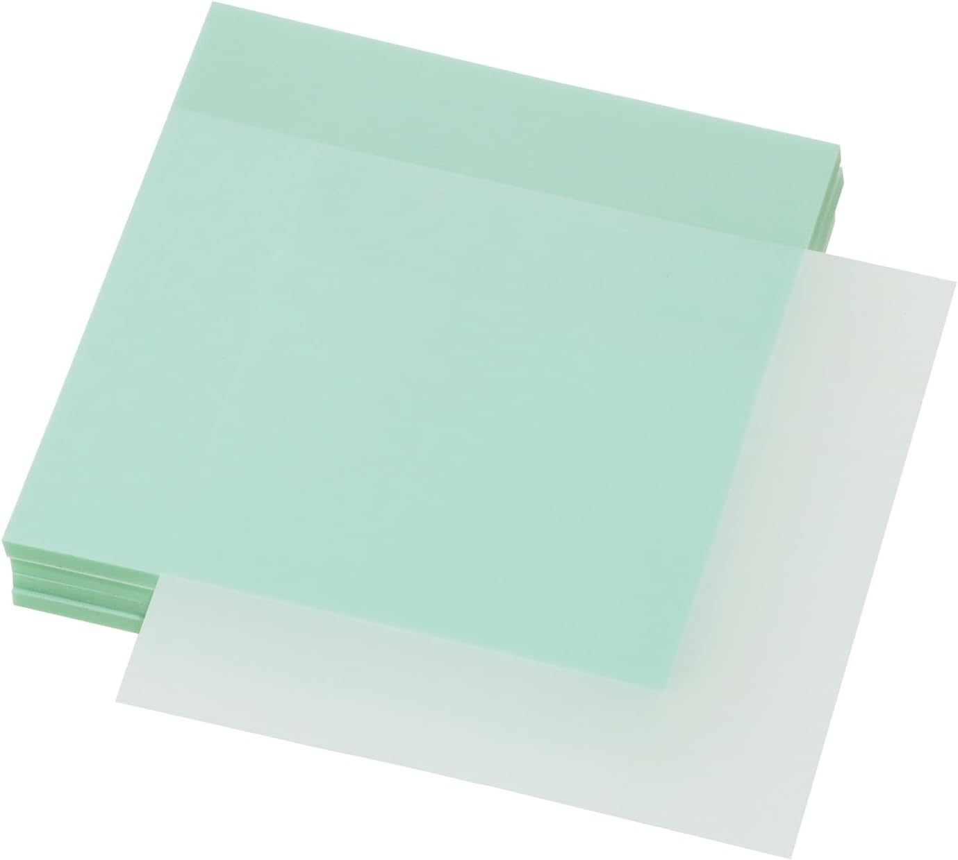 ONLYKXY 4 Pack Transparent Sticky Notes 3X3In Waterproof Self-Stick Book Tabs 200 Sheets PET Markers Sticky Notes Pad (Light Pink)