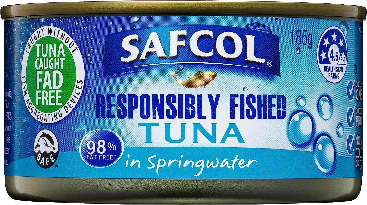 SAFCOL Tuna in Springwater 185G Can X 12 image number 2