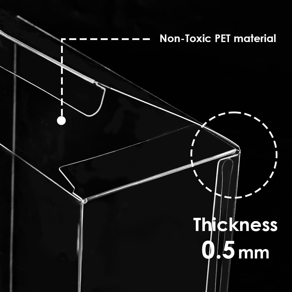 Baskiss 2 Pack Protector Covers for Funko Pop Moments, Ultra Thick 0.5Mm Protector, Clear Pop Case, Acid Free, Crystal Clear Heavy Duty Display Box with Locking Tab (2) image number 2