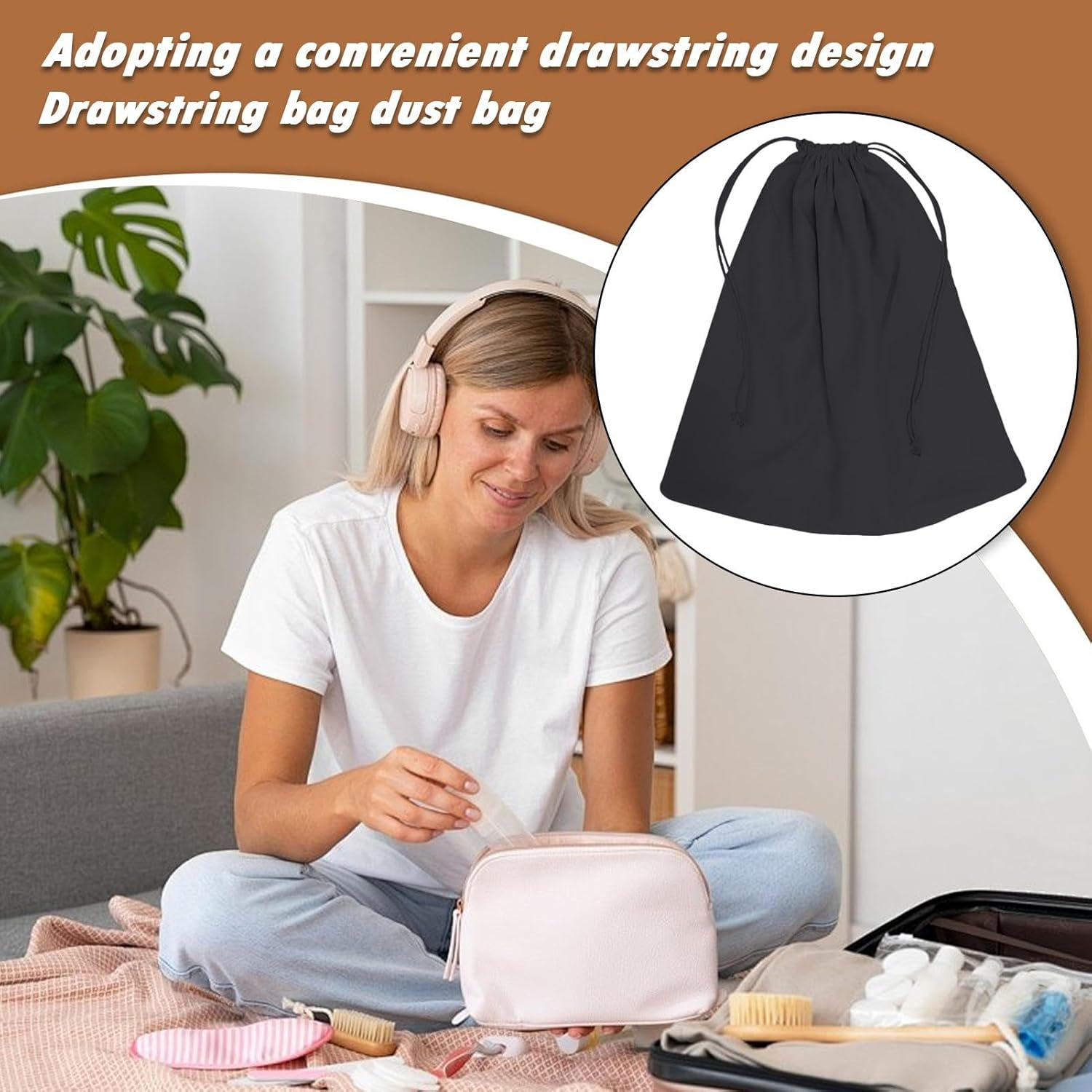 Dust Bags for Wallets | Bag Protector Dust Bags with Lamb | Multifunctional Storage Bag, Large Handbags Bags, Dust Bags for Travel image number 3