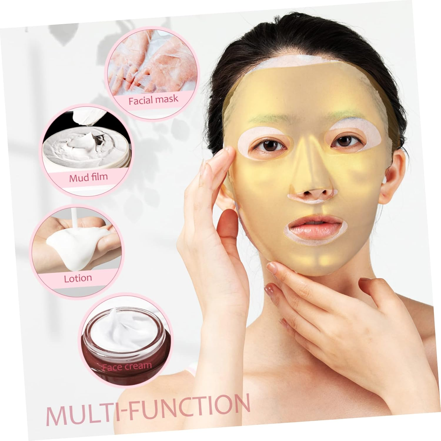 Beavorty 1Set Silicone Mask Cover Reusable Face Mask Covers Facial S Neck Sleep S Transparent Reusable Silicone Steam 3Pcs image number 1