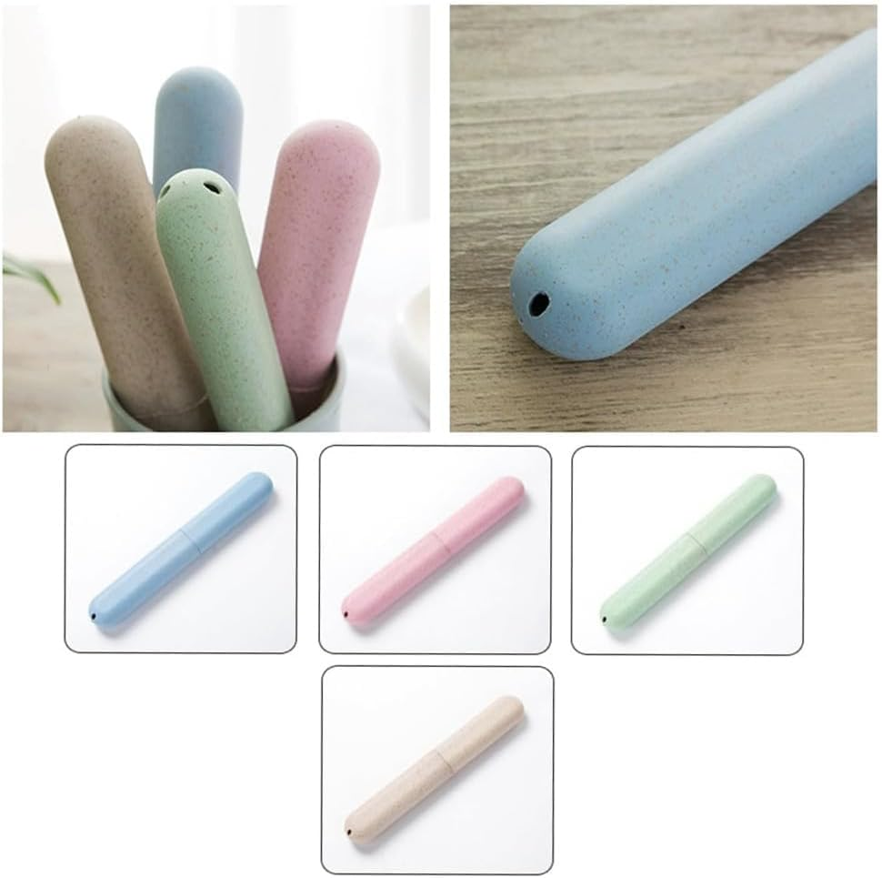4 Packs Portable Travel Toothbrush Case, Breathable Plastic Toothbrush Holder for Home, Travel, Business, Camping, School & Daily Use​ image number 5