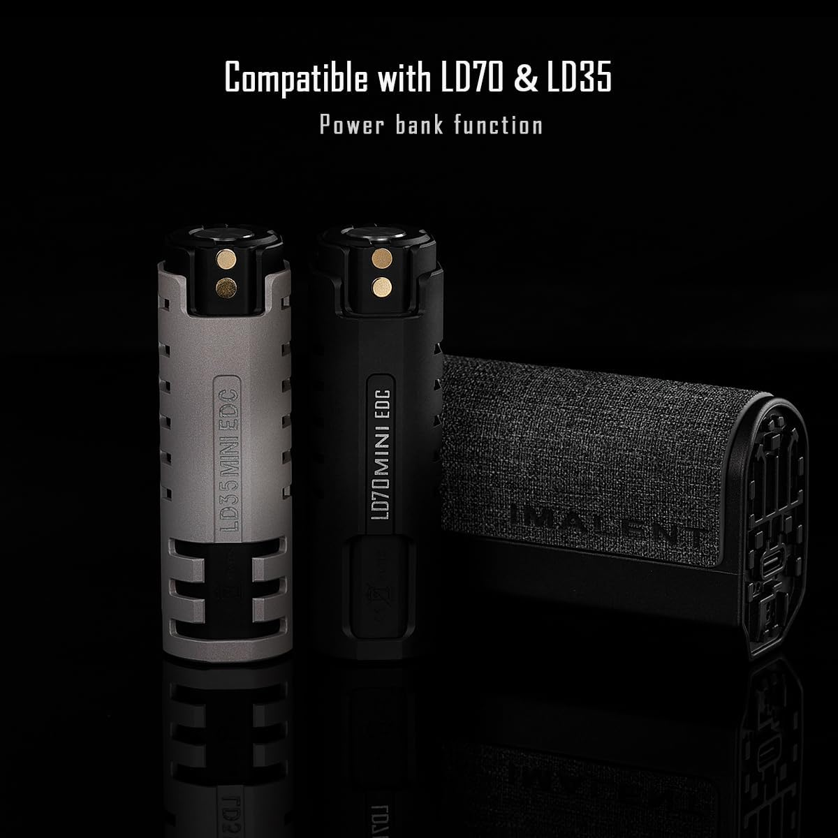 IMALENT LD00 Charging Box for LD70, LD35 EDC Compact Rechargeable Small Pocket Size Mini Travel Charging Box, Lightweight Tactical for Camping, Fishing, Hiking(Flashlight Not Included) image number 2