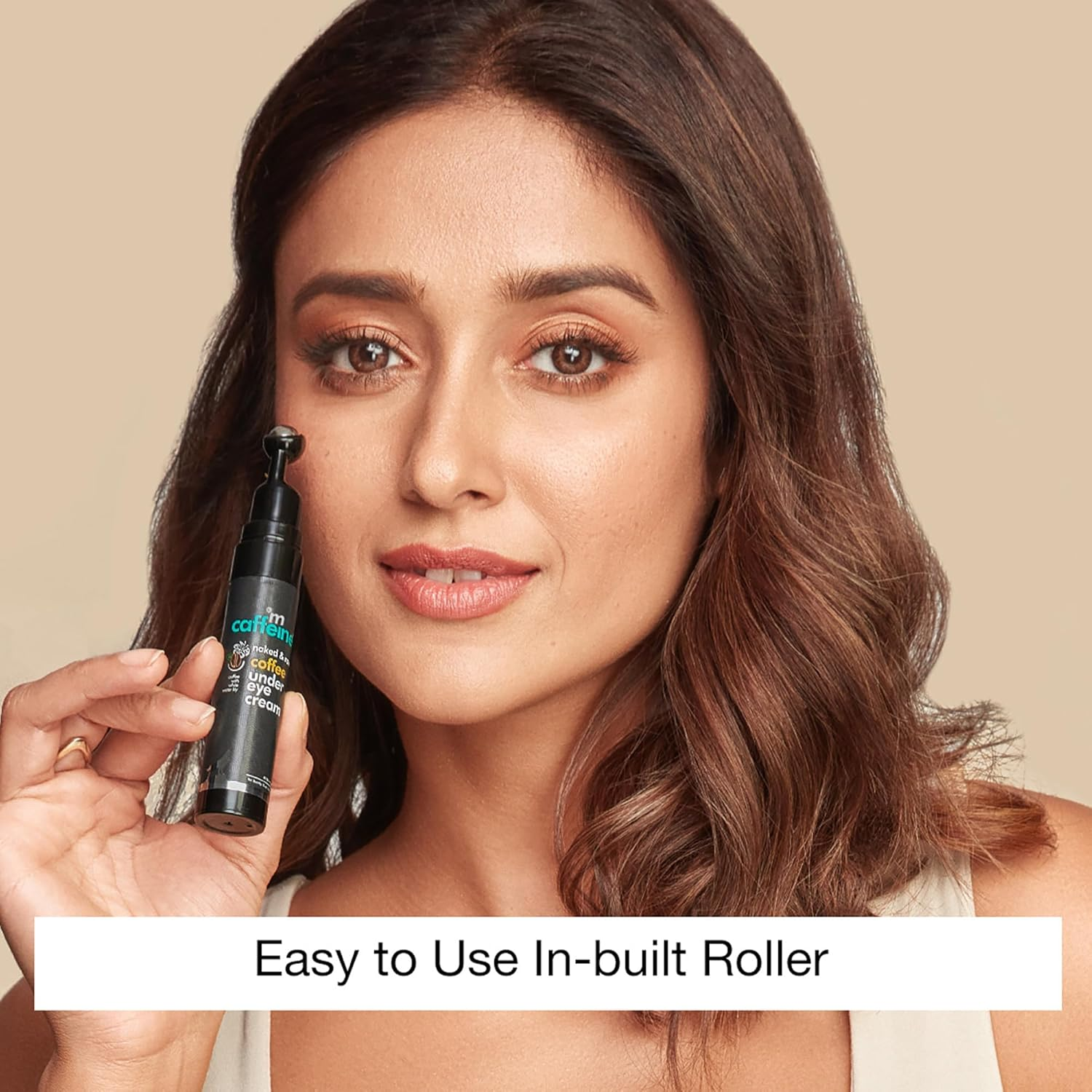 Mcaffeine Coffee under Eye Cream for Dark Circles for Women & Men | Reduction in Dark Circles, Reduces Puffiness & Fine Lines | Easy Application with Cooling Massage Roller | 15Ml image number 4