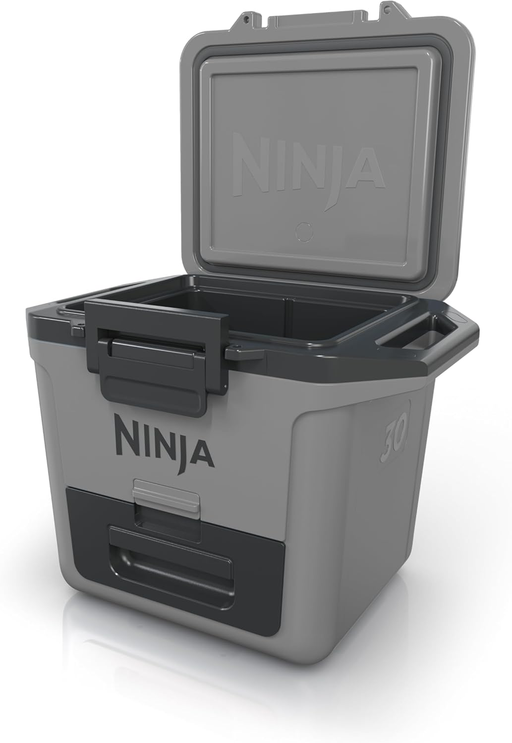 Ninja Frostvault Hard Cooler with Integrated Dry Storage Drawer, 28 Litre Capacity, Fits up to 48 Cans, FB131GYANZ, Grey image number 1