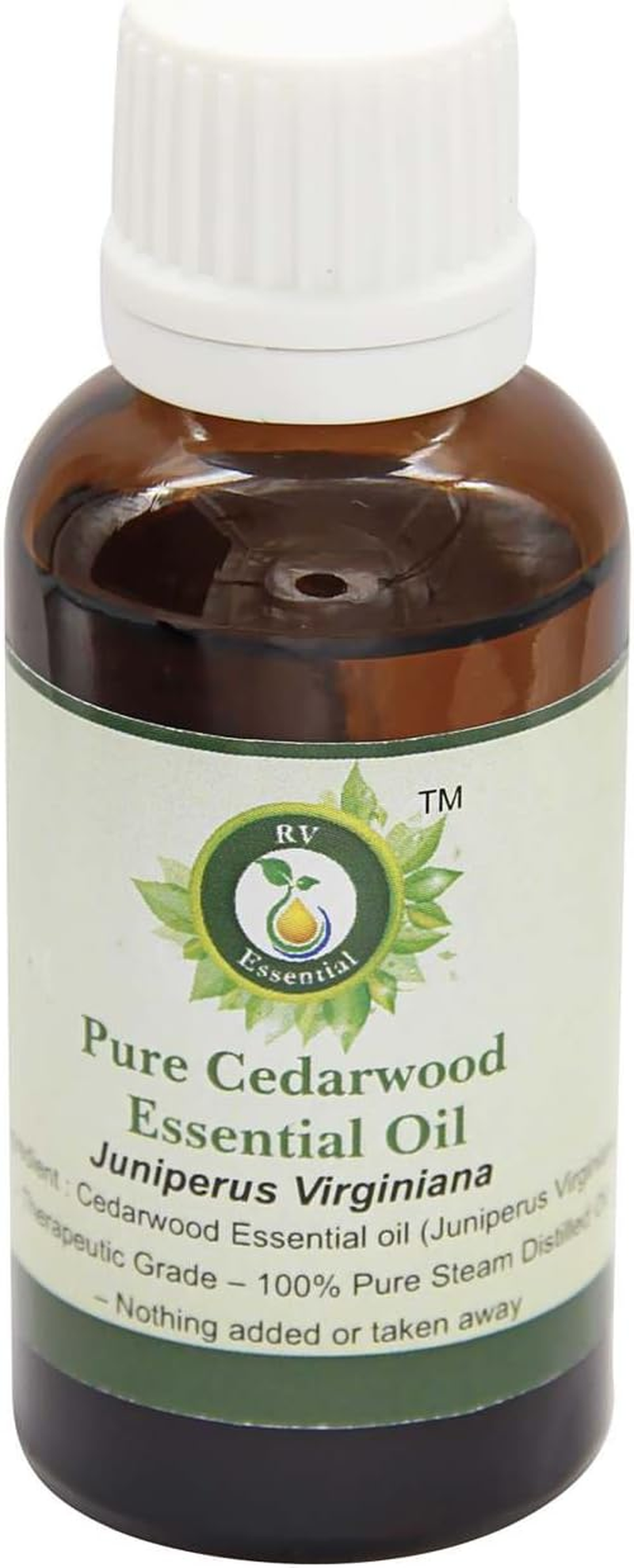 Cedarwood Essential Oil | Juniperus Virginiana | Cedarwood Oil | for Body | for Hair | Pure Cedarwood Oil | 100% Pure Natural | Steam Distilled | 30Ml | 1.01Oz by R V Essential image number 1