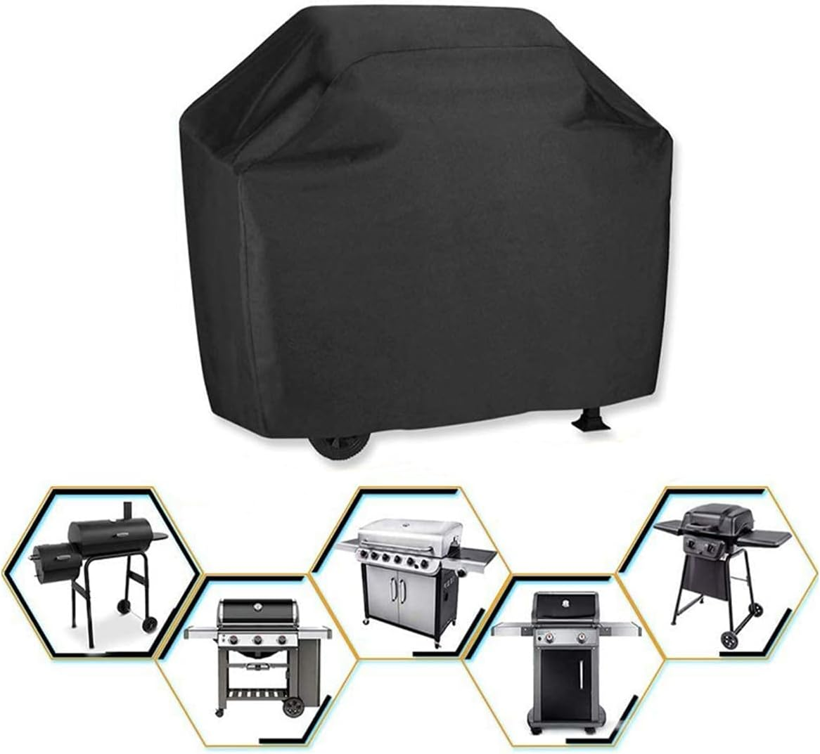 NUZAMAS BBQ Covers Waterproof Heavy Duty Large Grill Cover 145X61X117Cm Windproof Rip-Proof Gas BBQ Cover Outdoor Large Barbecue Cover image number 2