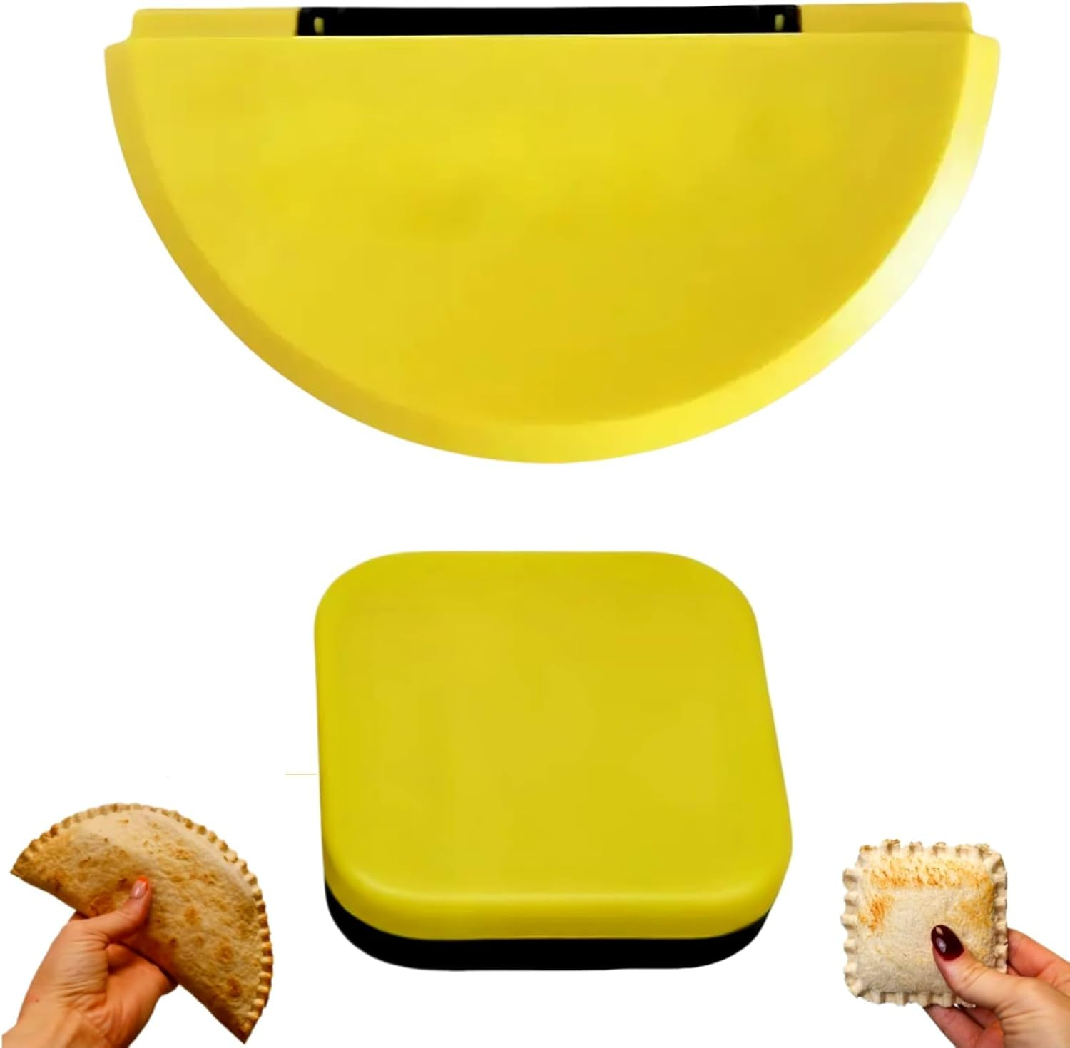 Tortilla Crimper & Quesadilla Maker Kit,Tortilla + Sandwich Bundle, 8'' & 3.54'' Empanada Samosa Mold, Sandwich Pocket Crimper for Air Fryer, Microwave, Oven Cooking image number 2