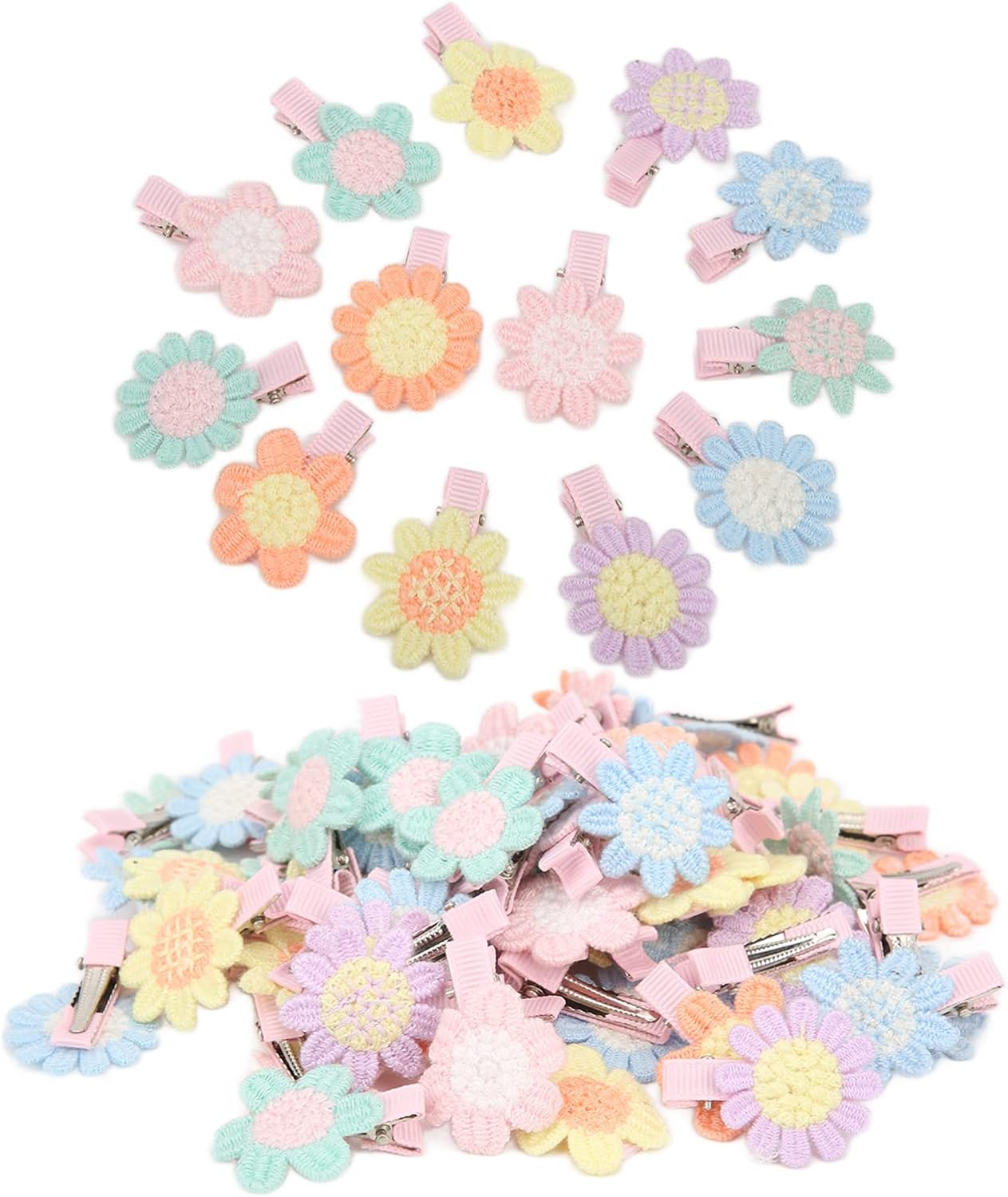 Cute Puppy Supplies Dog Accessories for Small Dogs,Dog Hair Flower Clips,Cute Floral Pet Hair Clips, Six Petal Flower Funny Adorable Decorative Pet Flower image number 2