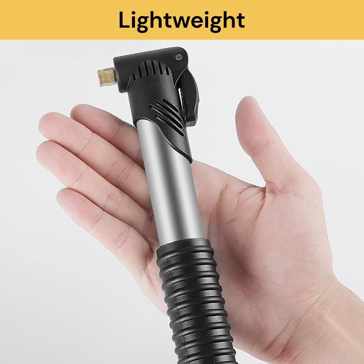 EZONEDEAL Bike Pump, Portable Bicycle Pump, Mountain, Road Hand Bike Tire Pump, Mini Bicycle Air Pump Compatible with Presta Schrader Valve and Sports Ball image number 6