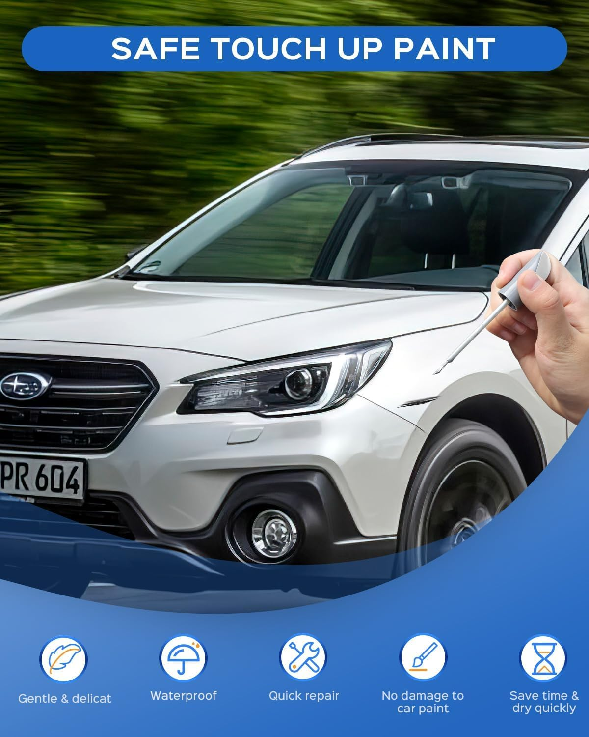 WR Blue Pearl(K7X) Touch up Paint Repair Kit Compatible with Subaru - DIY Kit Exactly Matches Chips and Nicks image number 4