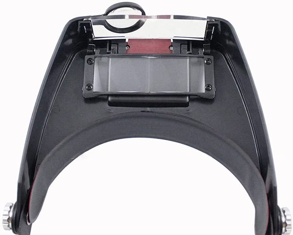 Meichoon Headband Magnifying Glasses with 2 LED Lights Head Lamp Loupe,1.5X 3X 6.5X 8X Eyewear Magnifierfor Repairs Reading Jewelry Making