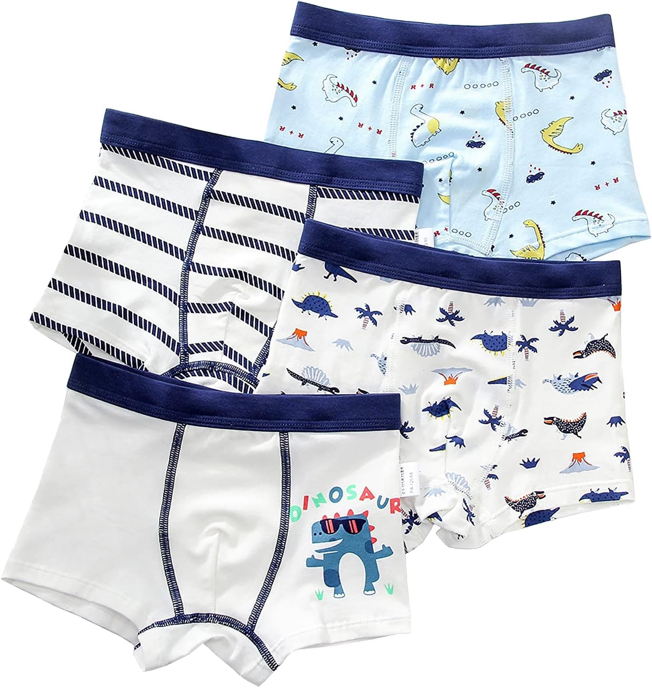 Kids Briefs Cotton Soft Underwear Toddler Boys Girls Underpants Size 3-12Years (Pack of 4) image number 2